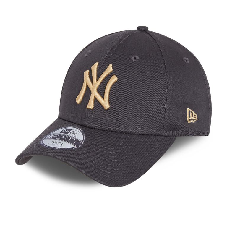 Gorras New Era 9forty Grises - New York Yankees Essential Youth Dark 12593OIXA